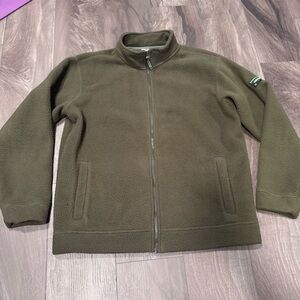 Orvis Men’s Full Zip Fleece Jacket in Olive Green Large